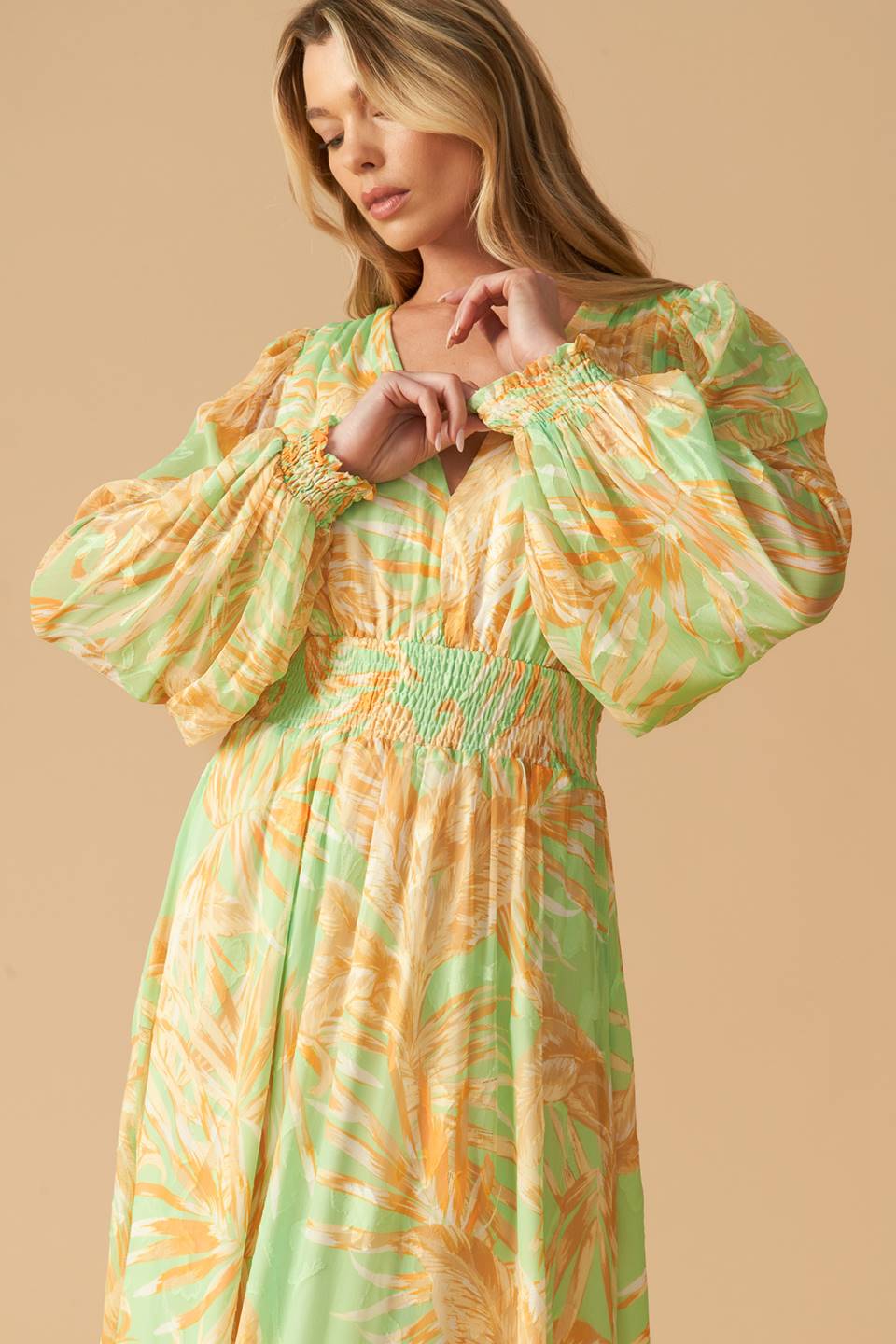 SUNSET SASHAY WOVEN MAXI DRESS Flying Tomato